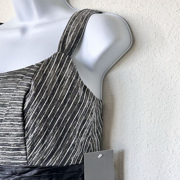NWT THEIA 2 Metallic Striped Sheath Sleeveless Dress - Picture 15 of 15